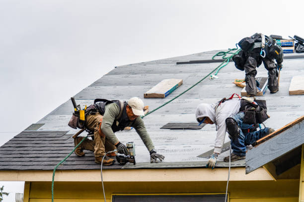 Professional Gutter Installation technician working in Loma Mar, CA